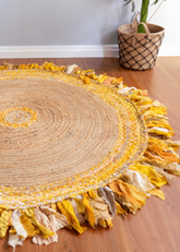 Handmade Designer Jute Round Rug